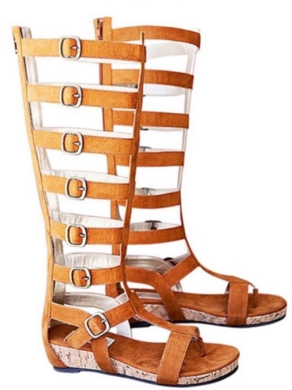NWOT Joyfolie Gladiator Suede Shoes  Size 6.5